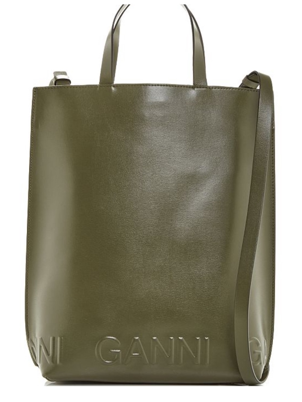 Ganni Medium Banner Tote Bag in Kalamata